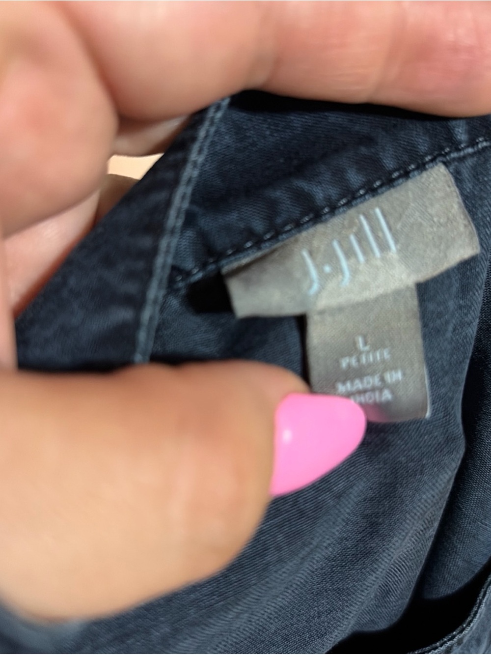 J.JILL TENCEL LYOCELL DENIM DRESS HENLEYPOCKETS SHIFT. - Picture 7 of 8